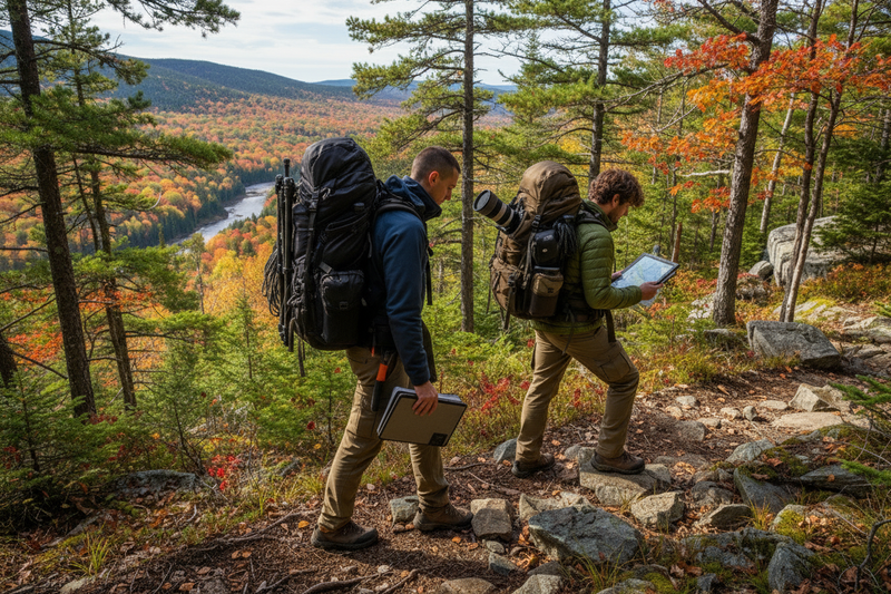 Two Distinct Researchers in Appalachian Mountains